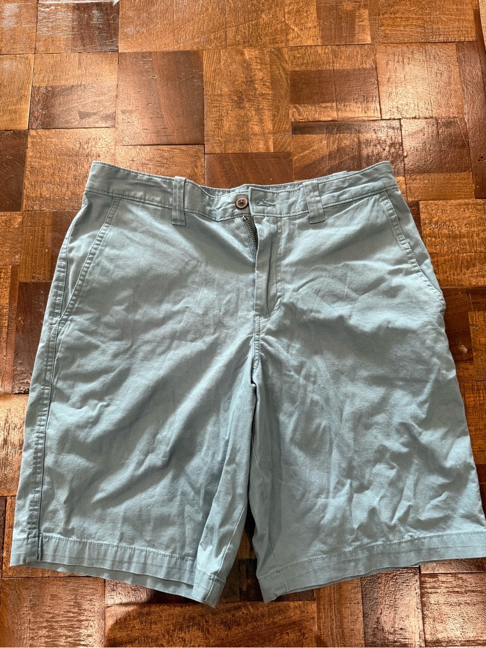 Magellan Outdoors Light Blue Flat Front Chino Shorts